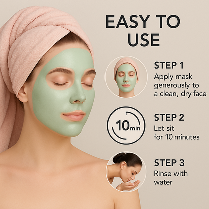 Anyumm™ Green Tea Deep Cleanse Mask Stick – Pore Refining & Oil Control Clay Mask by Cougex