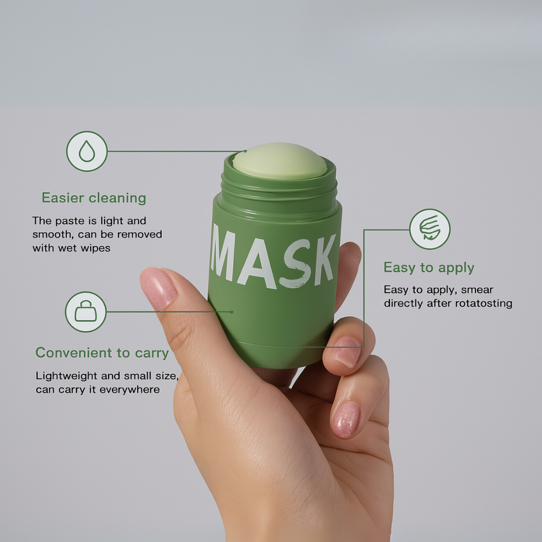 Anyumm™ Green Tea Deep Cleanse Mask Stick – Pore Refining & Oil Control Clay Mask by Cougex